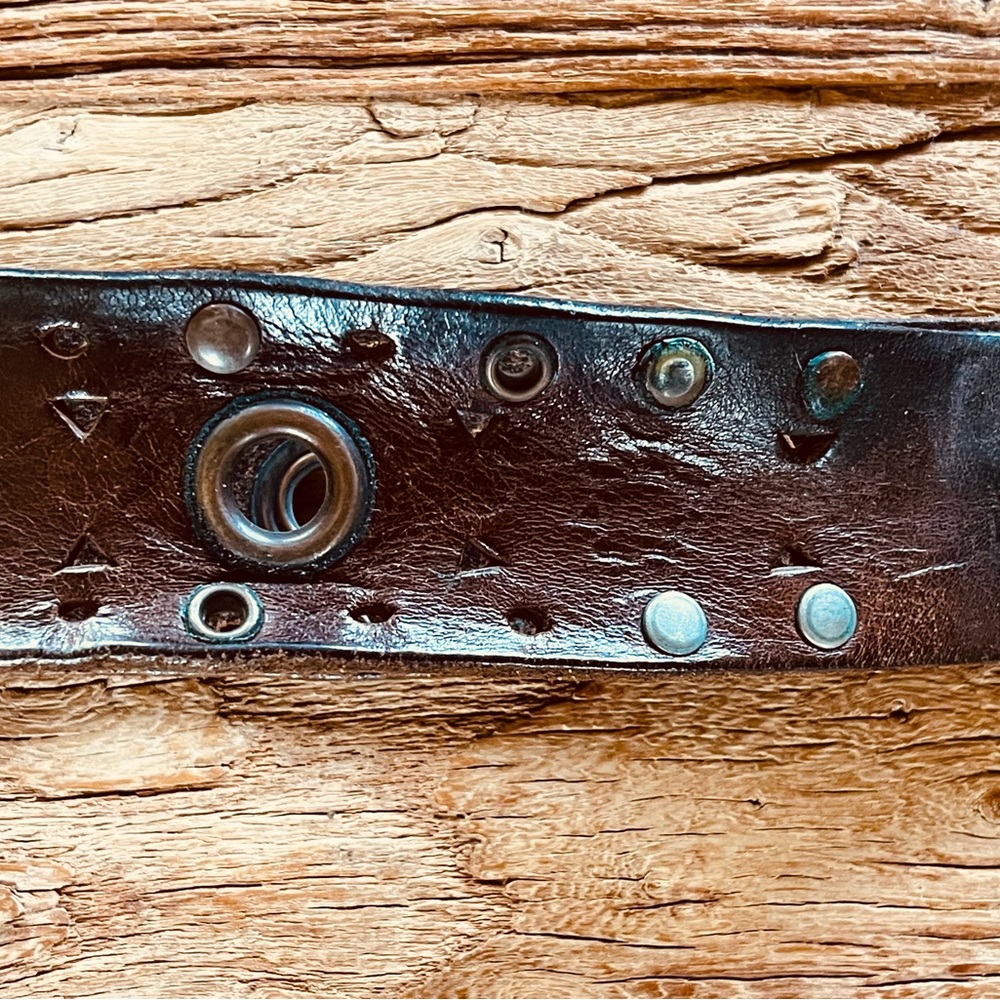 DSquared Brown Leather Belt with Silver Buckle - Picture 4 of 8